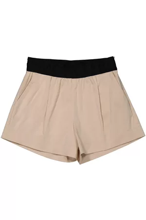 Moncler Girls Shorts - Girls Logo Band Stretch Cotton Shorts, Size 12Y