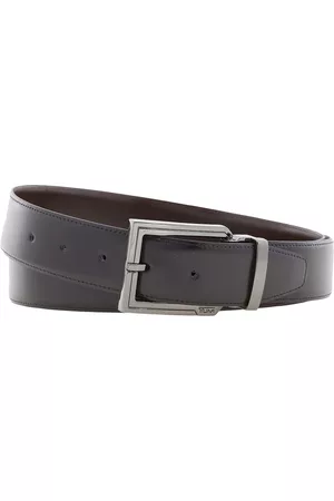 Tumi Men Belts - Polished Etched Buckle Reversible Belt