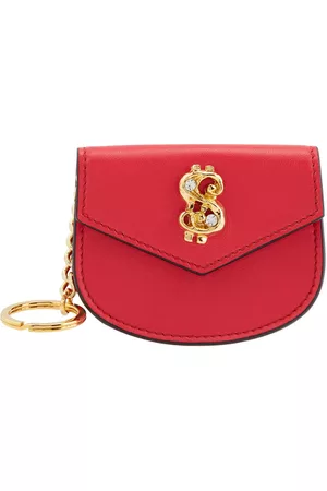 Moschino Women Wallets - Ladies Red Dollar Stud Coin Purse