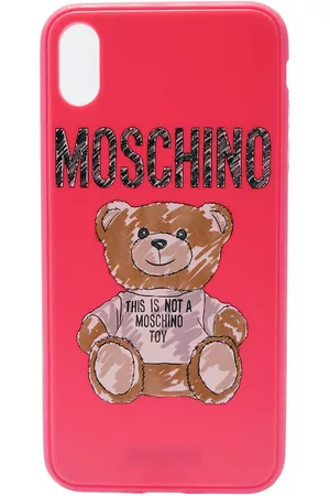 Moschino Women Phones Cases - Ladies Sketched Teddy Iphone XS Max Case In