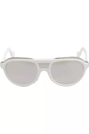 Moncler Sunglasses - Silver Pilot Unisex Sunglasses ML0055 24C 00