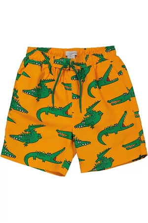 Stella McCartney Boys Swim Shorts - Kids Crocodile Print Swim Shorts, Size 10Y