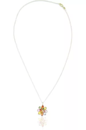 Tresorra Necklaces - 18K Yellow Gold Sapphires & Diamond NecklaceLength: 16 inches
