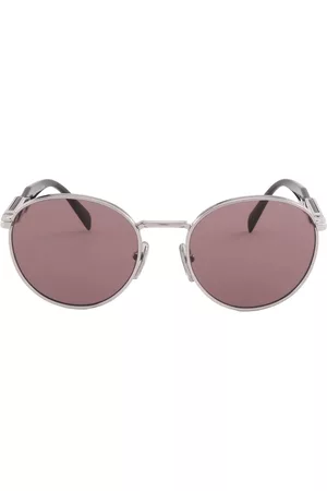 Prada Women Round Sunglasses - Dark Violet Round Ladies Sunglasses PR 56ZS 1BC08S 54
