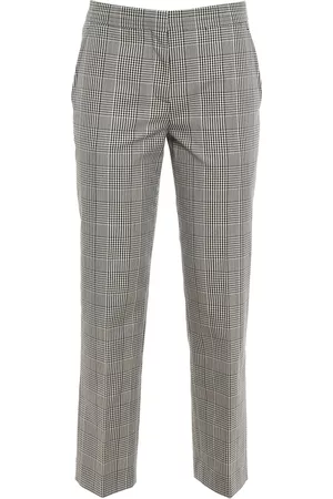 Burberry Women Formal Pants - Ladies Emma Check Technical Tailored Trousers, Brand Size 10 (US Size 8)