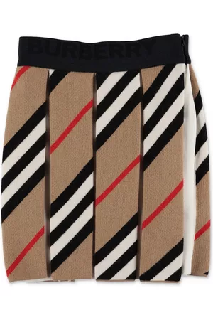 Burberry Girls Skirts - Girls Archive Icon Stripe Wool Skirt, Size 8Y