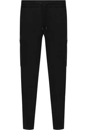 Burberry Men Stretch Pants - Mens Dark Melange Stretch Wool Jogging Pants, Brand Size 46 (Waist Size 31.1'')