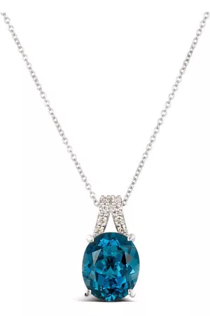 Le Vian Women Necklaces - Ladies Deep Sea Blue Topaz Necklaces set in 14K Vanilla Gold