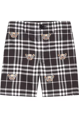 Burberry Boys Bermudas - Boys Check Thomas Bear Print Bermuda Shorts, Size 12Y