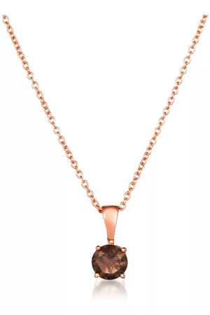 Le Vian Women Necklaces - Ladies Chocolate Quartz Necklaces set in 14K Strawberry Gold