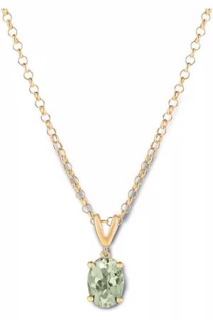 Le Vian Women Necklaces - Ladies Mint Julep Quartz Necklaces set in Silver with Honey Gold