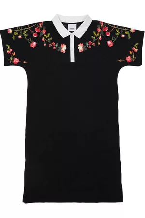 Burberry Girls Graduation Dresses - Girls Floral Montage-Print Logo Polo Shirt Dress, Size 12Y