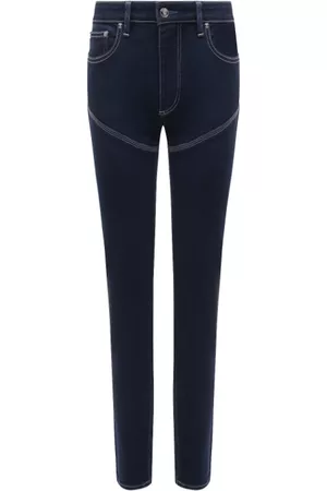Burberry Women Skinny Jeans - Ladies Dark Felicity Contrast-Stitch Skinny Denim Jeans, Waist Size 26