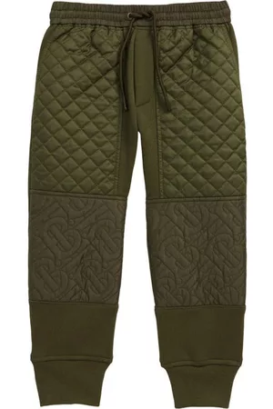 Burberry Boys Sweatpants - Boys Moss Timothie Monogram Quilted Joggers, Size 4Y