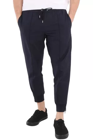 Moncler Men Sweatpants with Pockets - Mens Dark Drawstring Track Pants, Brand Size 50 (Waist Size 34'')