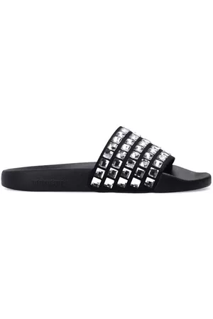 Burberry Women Slide Sandals - Ladies Furley Crystal Slide Sandals, Brand Size 35 ( US Size 5 )