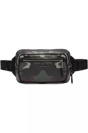 Burberry Men Bags - Camouflage Print Cotton Canvas Belt Bag in Mangrove