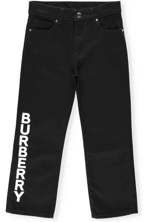 Burberry Boys Jeans - Boys Logo Print Japanese Cotton Denim Jeans, Size 12Y