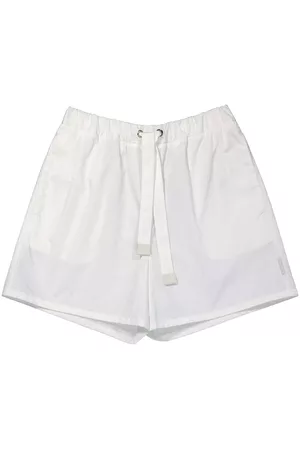 Moncler Women Shorts - Ladies Gabardine High-Waisted Drawstring Shorts, Brand Size 40 (US Size 2)