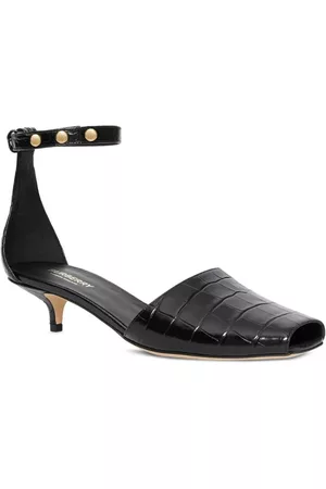 Burberry Women Sandals - Ladies Crocodile-Effect Stadling Square Toe Sandals, Brand Size 36.5 ( US Size 6.5 )