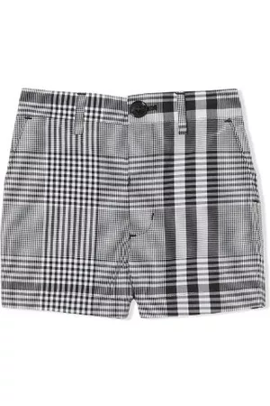 Burberry Boys Shorts - Boys Black Check Tailored Shorts, Size 18M