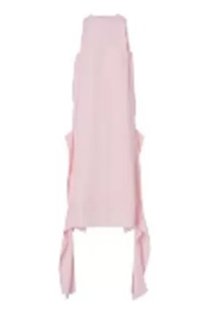 Burberry Women Shift Dresses - Pale Candy Pink Drape Detail Satin Crepe Shift Dress, Brand Size 4 (US Size 2)