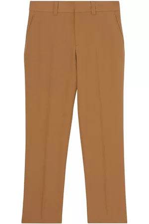 Burberry Men Formal Pants - Mens Fawn Grain De Poudre Wool Tailored Trousers, Brand Size 44 (US Size 29.5'')