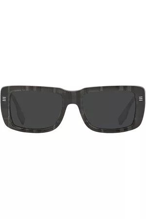 Burberry Men Sunglasses - Jarvis Dark Gray Rectangular Mens Sunglasses BE4376U 380487 55