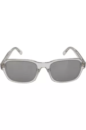 Moncler Men Sunglasses - Silver Mirror Rectangular Mens Sunglasses ML0199 26C 56