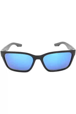 Costa Del Mar Square Sunglasses - Palmas Blue Mirror Polarized Glass Square Unisex Sunglasses 6S9081 908101 57