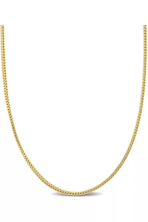 Amour Necklaces - 1.85mm Franco Link Chain Necklace in 10k Yellow Gold- 16 in