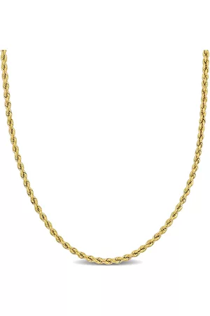 Amour Necklaces - 2.2mm Ultra Light Rope Chain Necklace in 14k Yellow Gold - 18 in