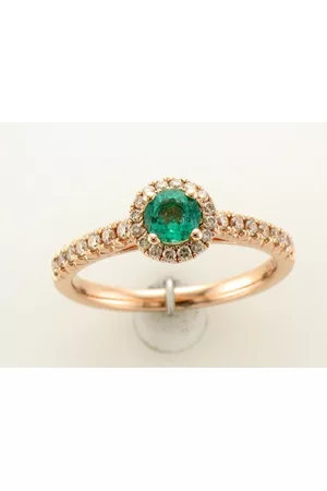 Le Vian Women Gold Rings - Ladies Costa Smeralda Emeralds Rings set in 14K Strawberry Gold