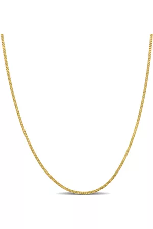 Amour Necklaces - 1mm Diamond Cut Flat Curb Link Chain Necklace in 14k Yellow Gold- 20 in