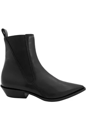 Burberry Women Chelsea Boots - Ladies Grampian Leather Point-Toe Chelsea Boots, Brand Size 37 ( US Size 7 )