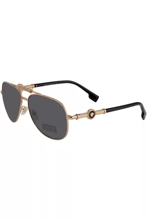 VERSACE Sunglasses - Dark Grey Pilot Unisex Sunglasses VE2236 100287 59