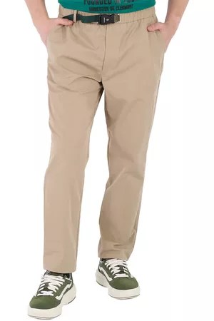 Moncler Men Formal Pants - Mens Camel Belted Tailored Trousers, Brand Size 50 (Waist Size 34'')