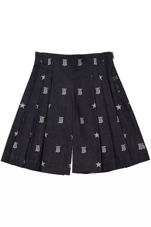 Burberry Girls Shorts - Girls Indigo Polka Dot Dalia Jacquard Shorts, Size 14Y