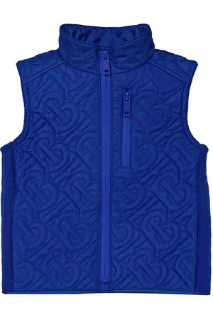 Burberry Accessories - Kids Cobalt TB Monogram Quilted Gilet Vest, Size 12M