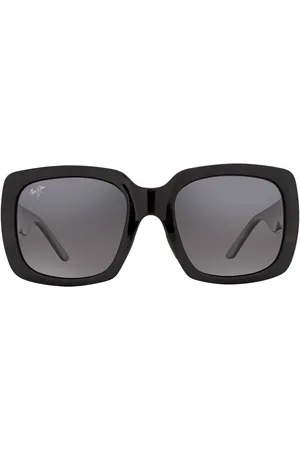 Maui Jim Two Steps Neutral Grey Square Ladies Sunglasses GS863-02 55