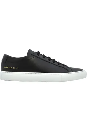 COMMON PROJECTS Black Achilles Low-top Leather Sneakers, Brand Size 39 ( US Size 6 )