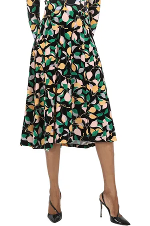 La DoubleJ Ladies Orchard Print Kenny Midi Skirt, Size Small