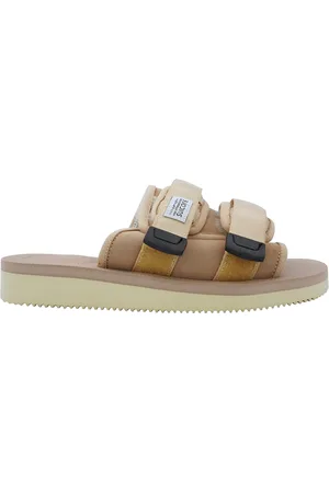 SUICOKE Mens Beige Moto-M2ab Slippers, Brand Size 4 ( US Size 5 )