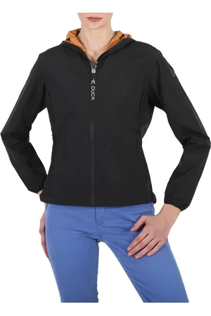 save the duck Ladies Black Astrea Hooded Rain Jacket, Brand Size 0 (X-Small)