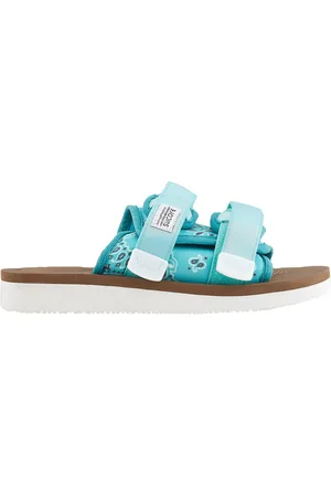 SUICOKE Ladies Teal Moto-Cab Slippers, Brand Size 4 ( US Size 7 )