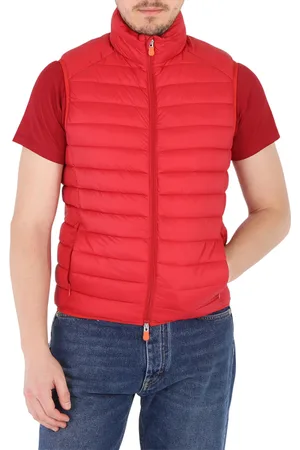 save the duck Mens Tango Red Adam Icon Puffer Vest, Size Medium