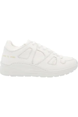 COMMON PROJECTS White Leather Track Technical Low-Top Sneakers, Brand Size 35 ( US Size 5 )