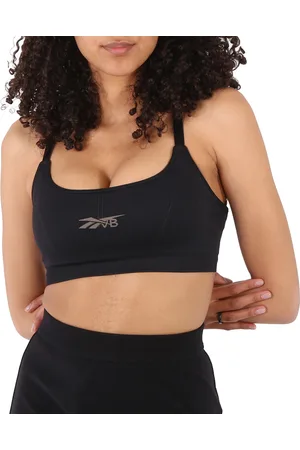 Reebok X Victoria Beckham Black Logo Seamless Sports Bra, Size X-Small