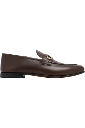 Salvatore Ferragamo Salvatore Gancini Ornament Calfskin Moccasin Mule Loafers, Size 6