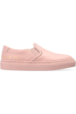 COMMON PROJECTS Kids Pink Leather Slip On Sneakers, Brand Size 28 (11 Little Kids)